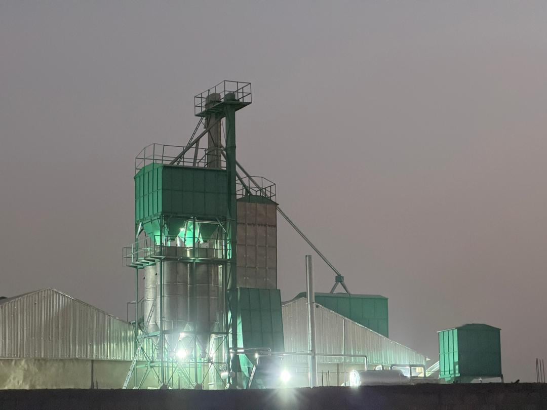GT Rice Mills processing tower at Dakata, Kano